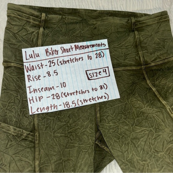 Lululemon Fast and Free High Rise Short 10” Size 4 Olive Green NEVER WORN - Picture 14 of 14
